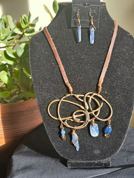 Splash Copper with Kyanite and Lapis Lazuli