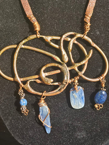 Splash Copper with Kyanite and Lapis Lazuli