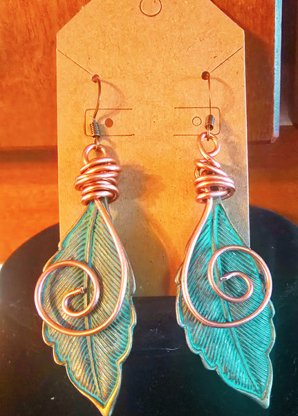 Splash Copper with Leaf and Turquoise