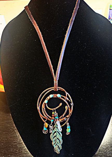 Splash Copper with Leaf and Turquoise