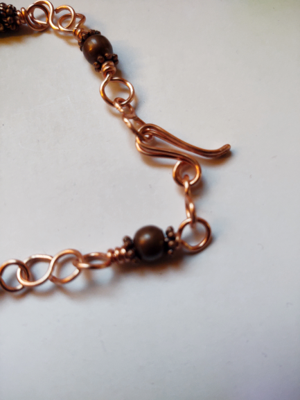 Brazilian Citrine with Handmade Copper Chain Set