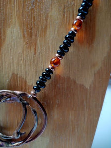 Copper with Black Onyx and Amber Set