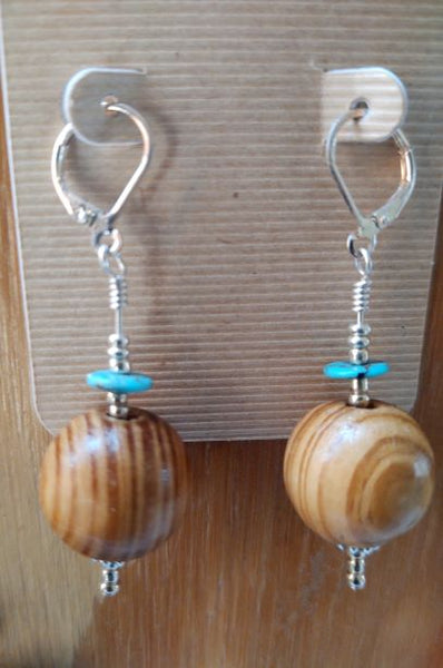 Turquoise and Wood Set