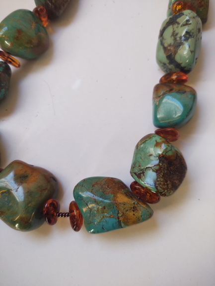 Turquoise with Amber Set